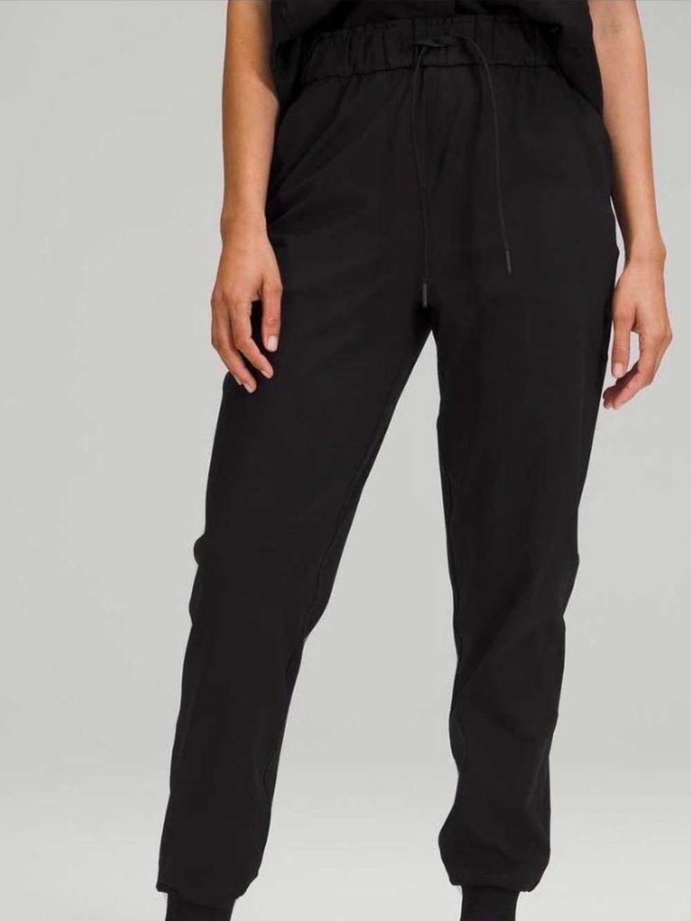 Lululemon Stretch High Rise Black Jogger Pants Size 10
